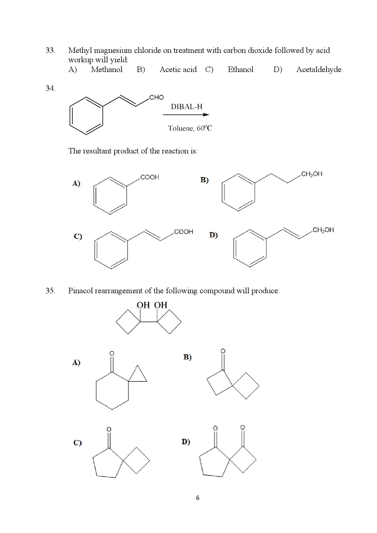 Kerala SET Chemistry Exam Question Paper July 2024 6