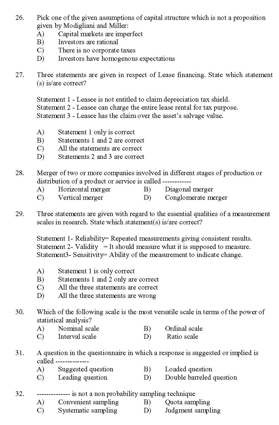 Kerala SET Commerce Exam 2013 Question Code 13605 4