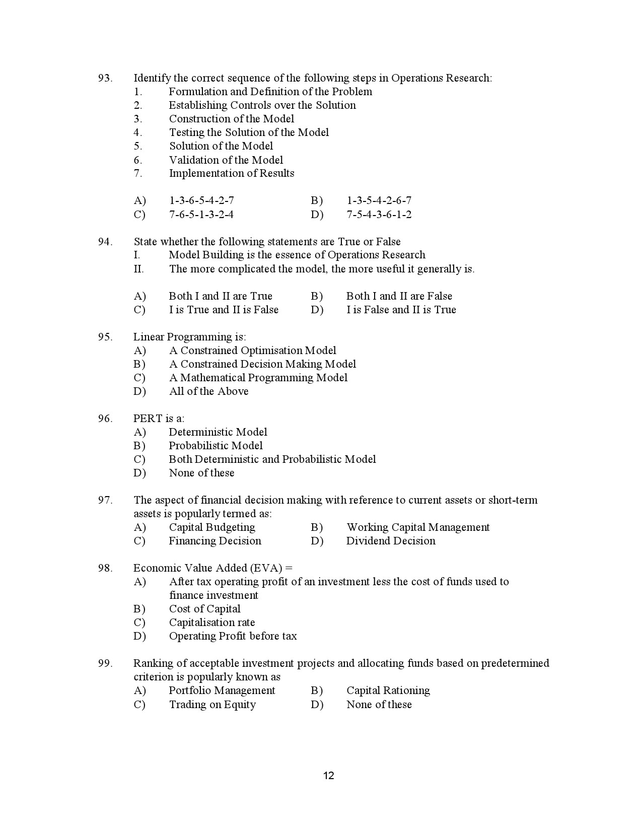 Kerala SET Commerce Exam Question Paper January 2023 12