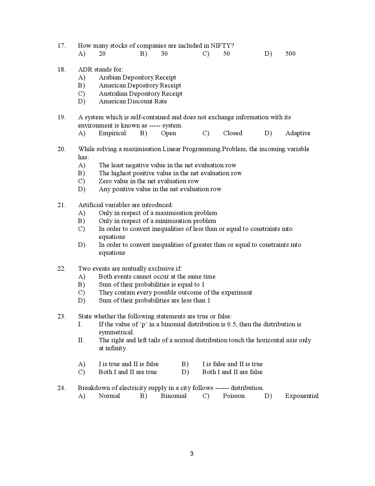 Kerala SET Commerce Exam Question Paper January 2023 3