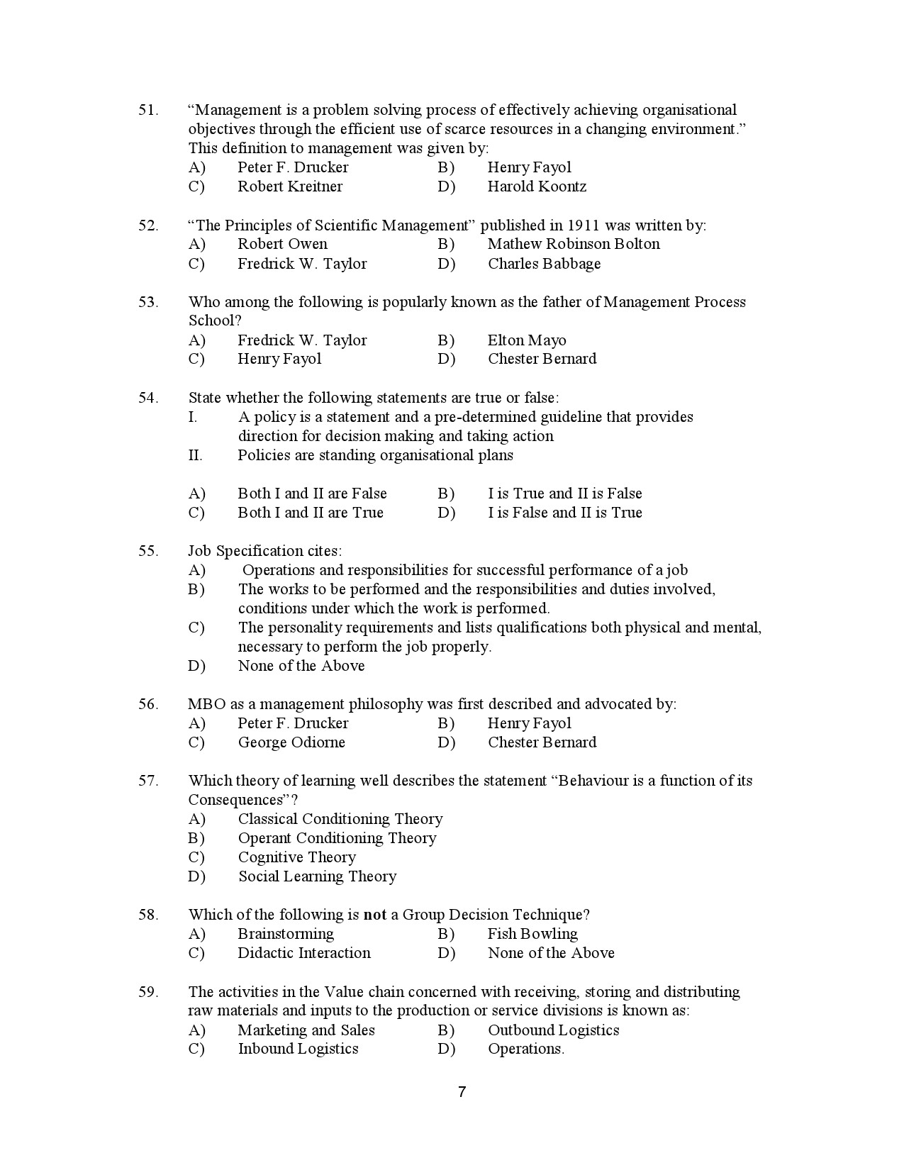 Kerala SET Commerce Exam Question Paper January 2023 7