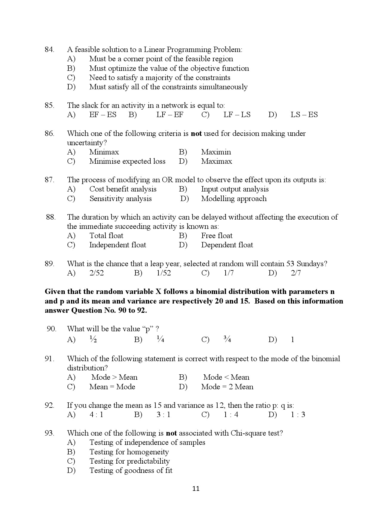 Kerala SET Commerce Exam Question Paper January 2024 11