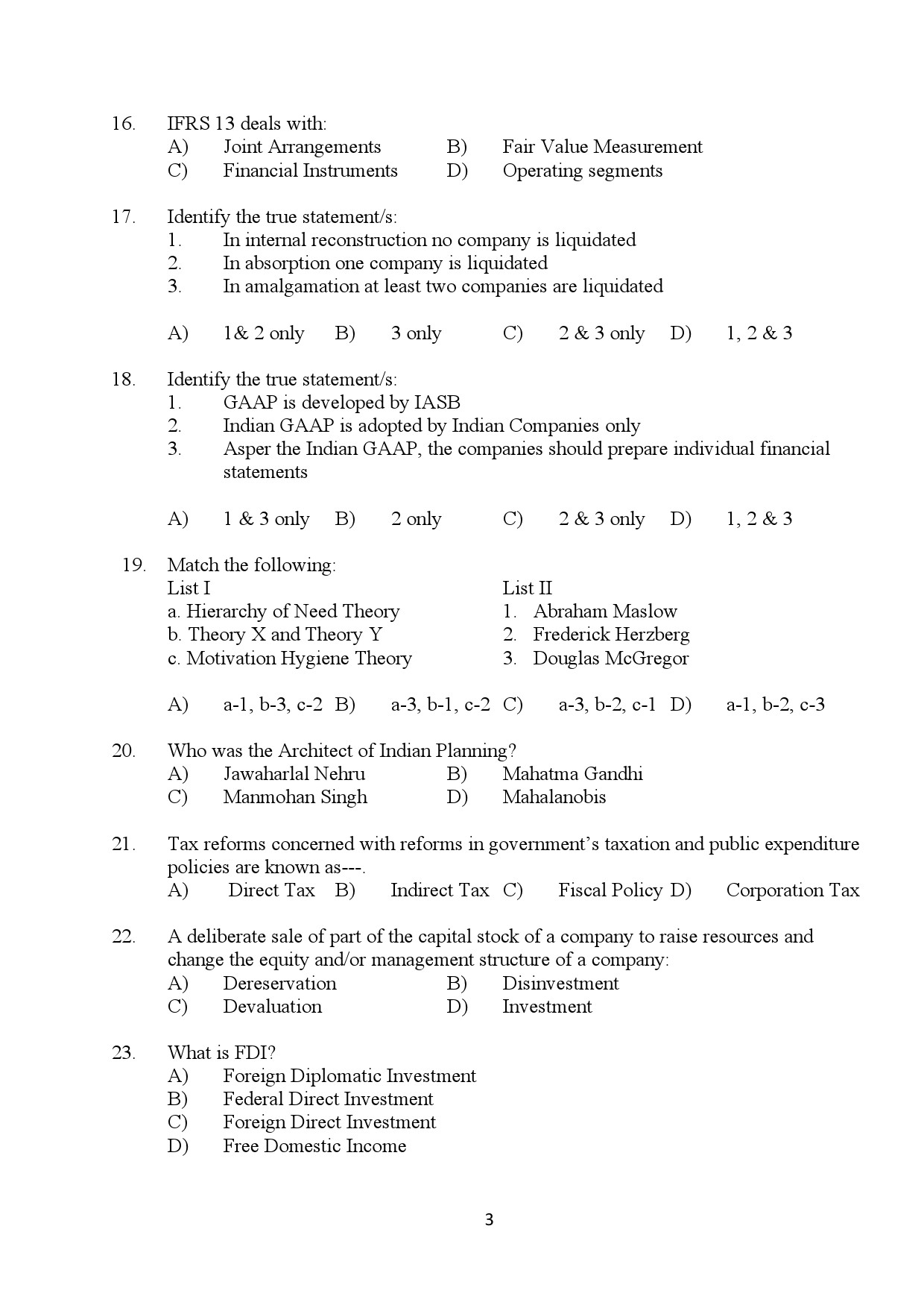 Kerala SET Commerce Exam Question Paper January 2024 3