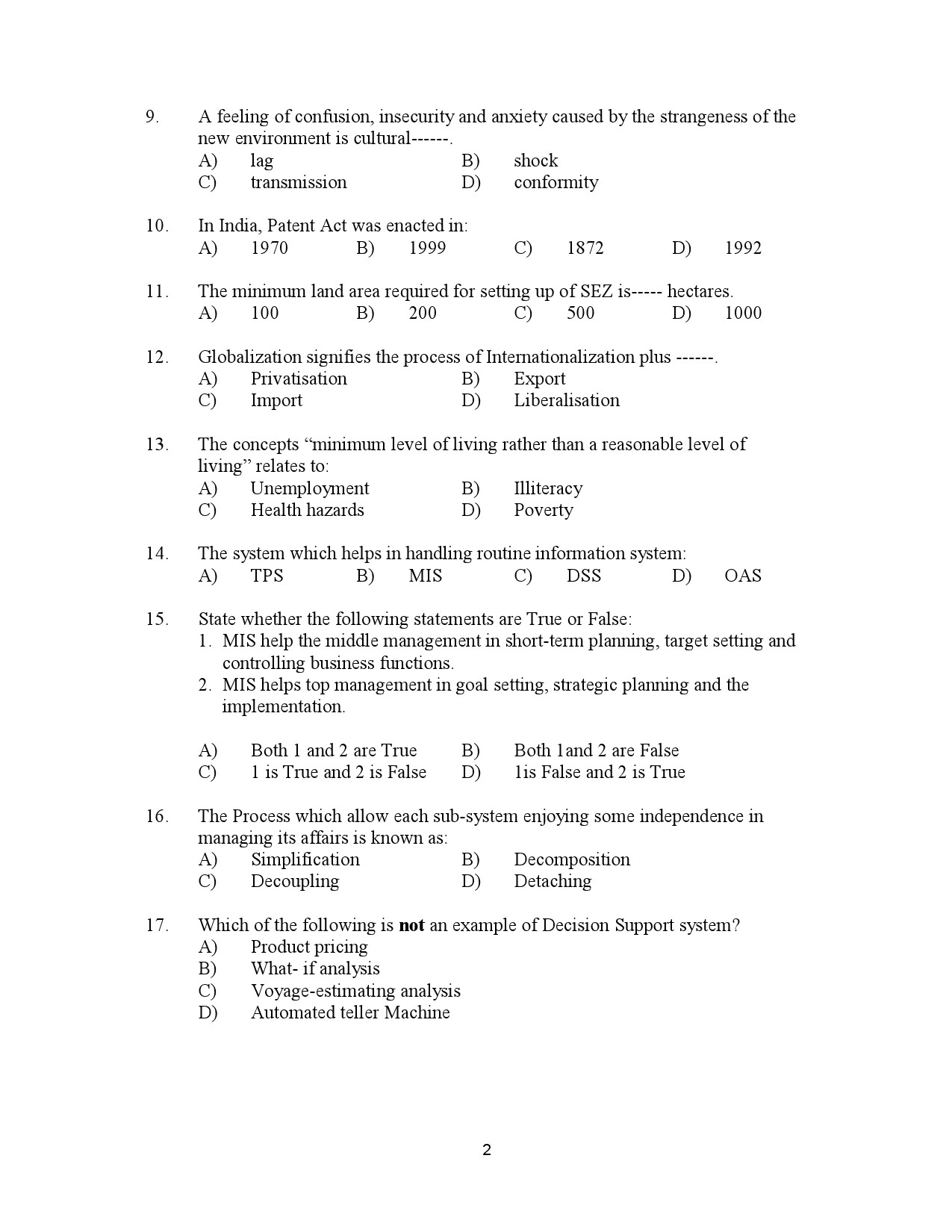 Kerala SET Commerce Exam Question Paper July 2023 2