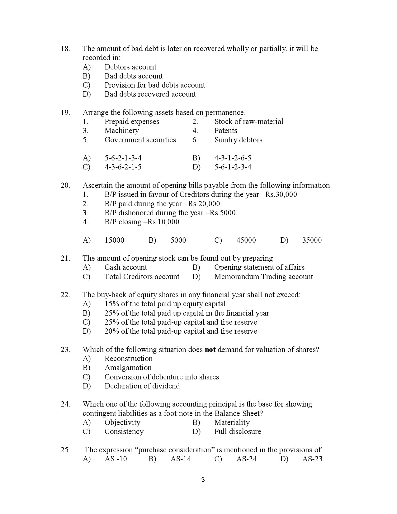 Kerala SET Commerce Exam Question Paper July 2023 3