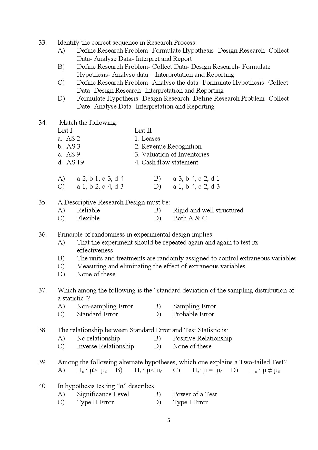 Kerala SET Commerce Exam Question Paper July 2024 5