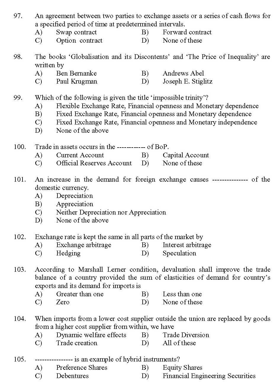 Kerala SET Economics Exam 2013 Question Code 13606 12