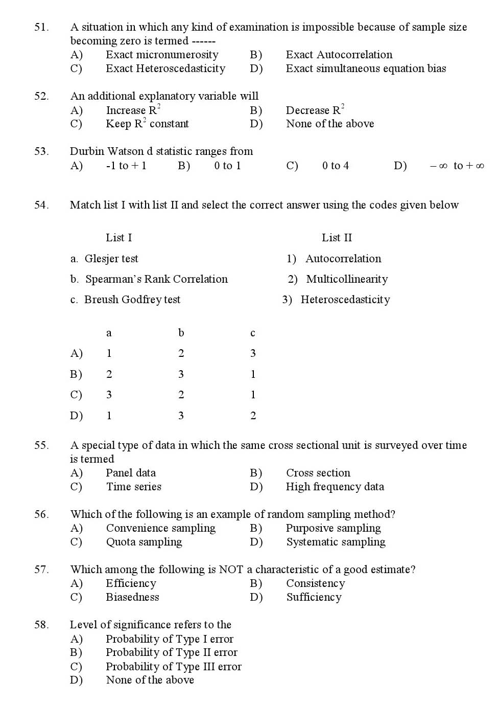 Kerala SET Economics Exam 2016 Question Code 16606 A 7