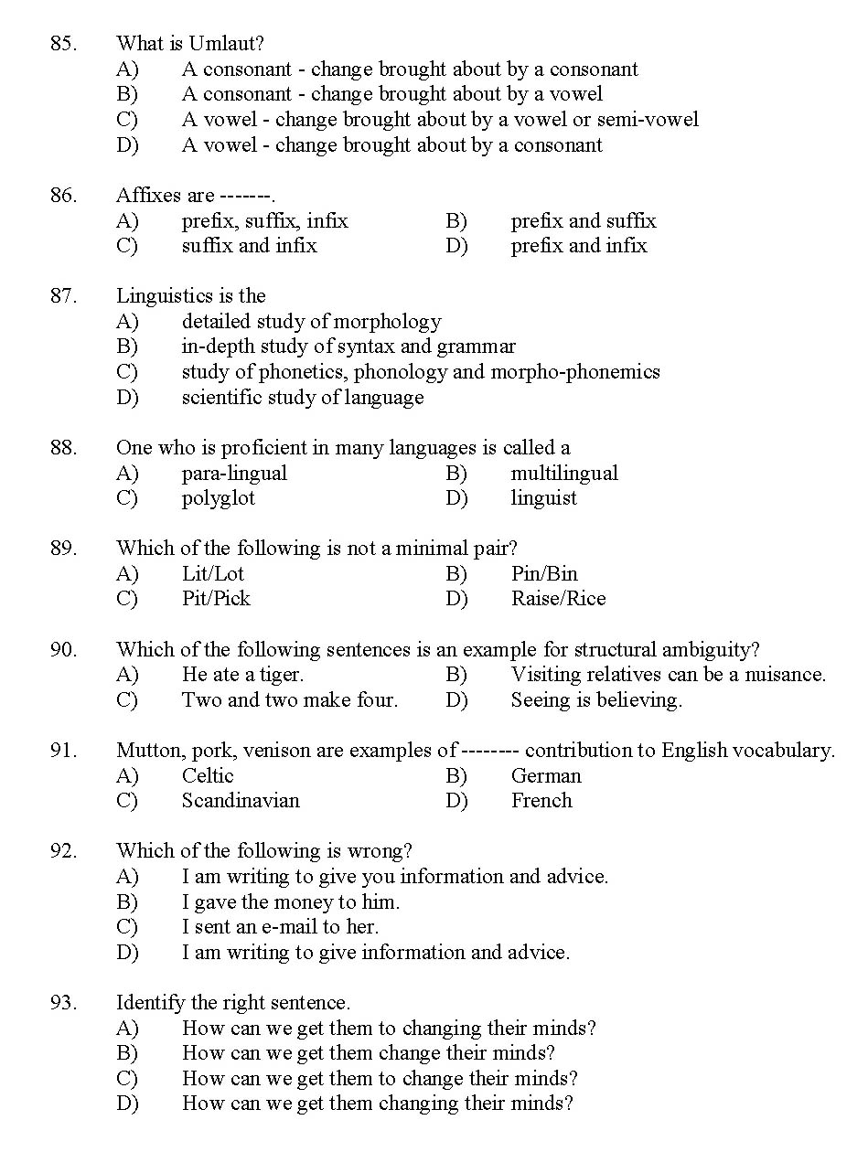 Kerala SET English Exam 2012 Question Code 12907 10