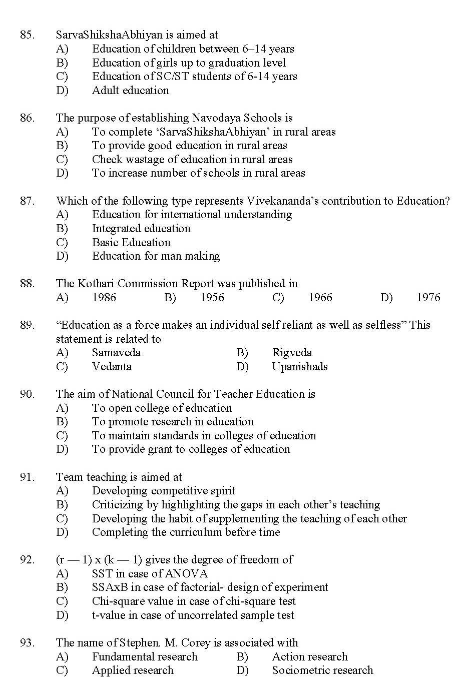 Kerala SET General Knowledge Exam 2013 Question Code 13636 10
