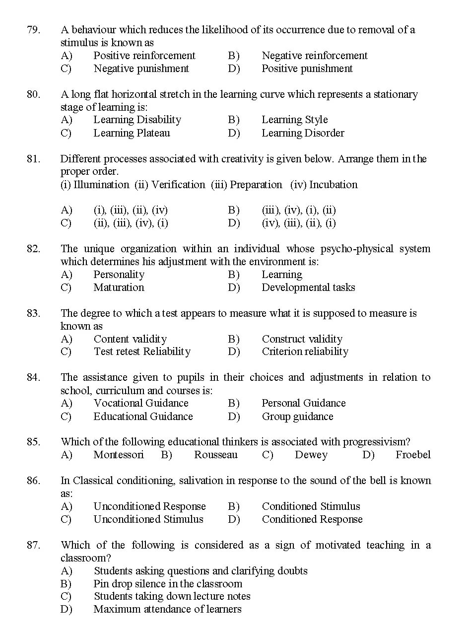 Kerala SET General Knowledge Exam 2016 Question Code 16136 A 9
