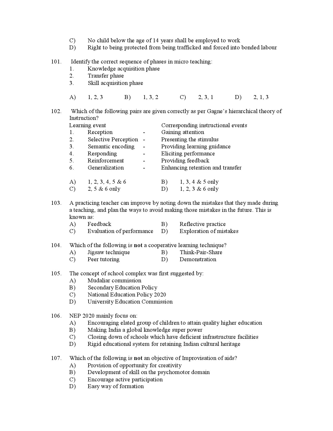 Kerala SET General Paper Exam Question Paper January 2023 12