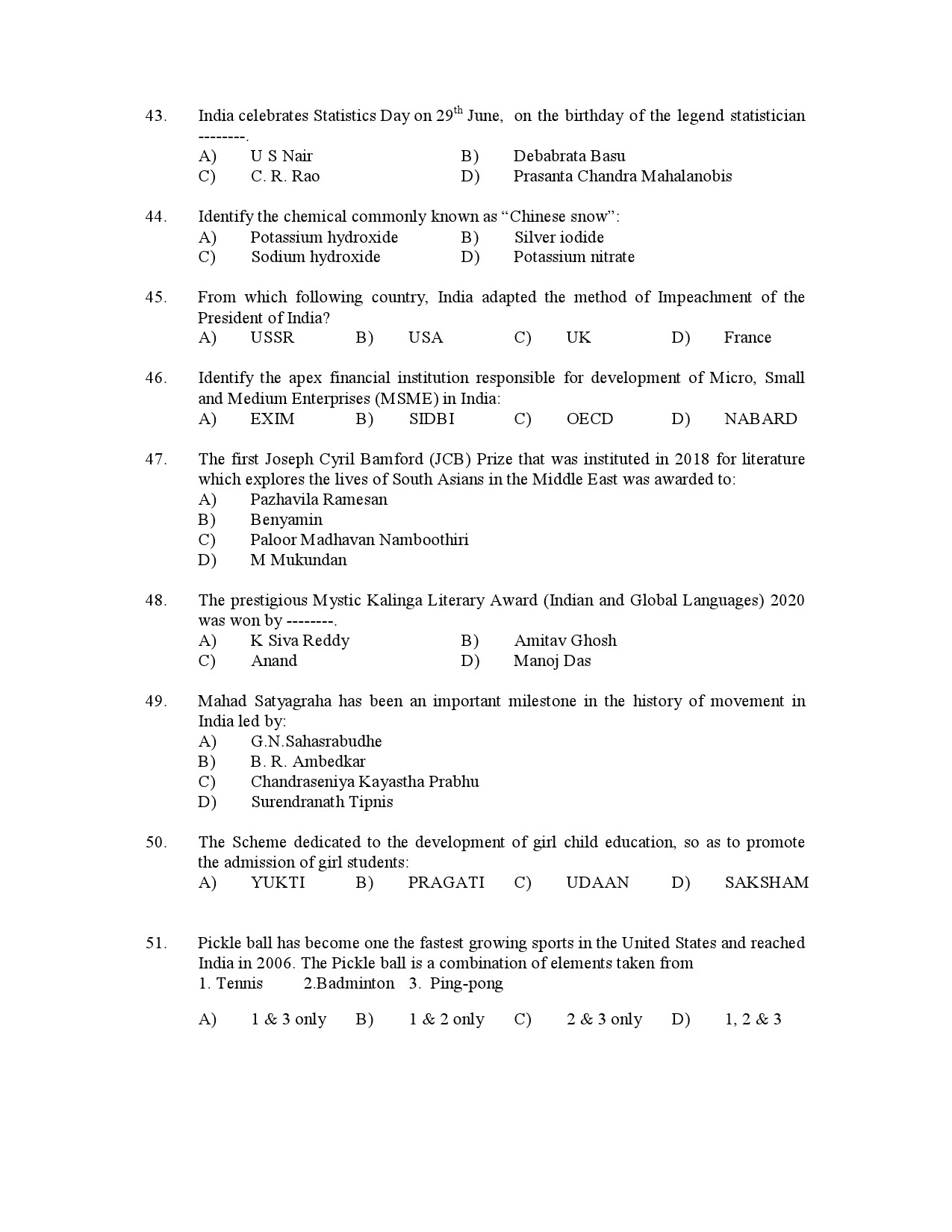 Kerala SET General Paper Exam Question Paper January 2023 6