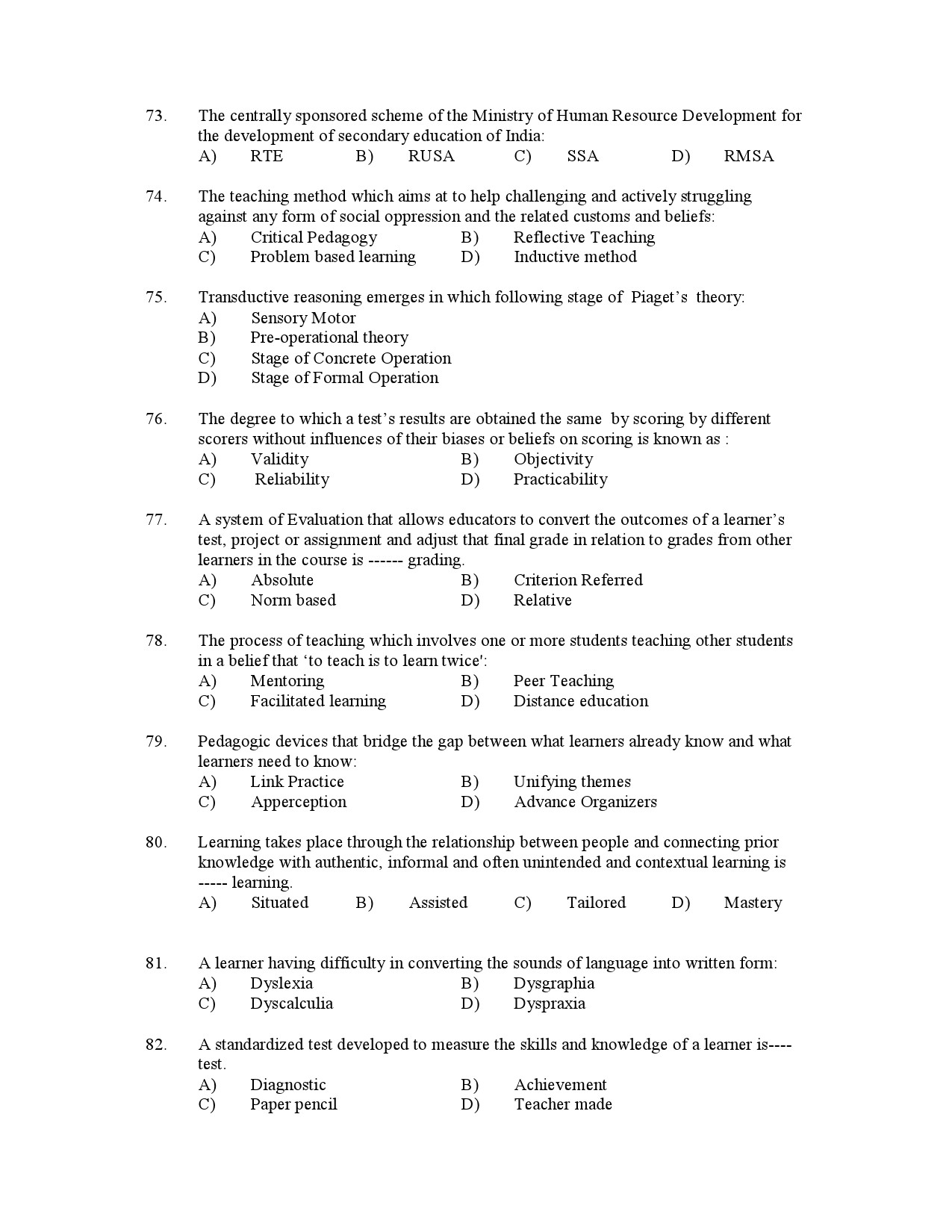 Kerala SET General Paper Exam Question Paper January 2023 9