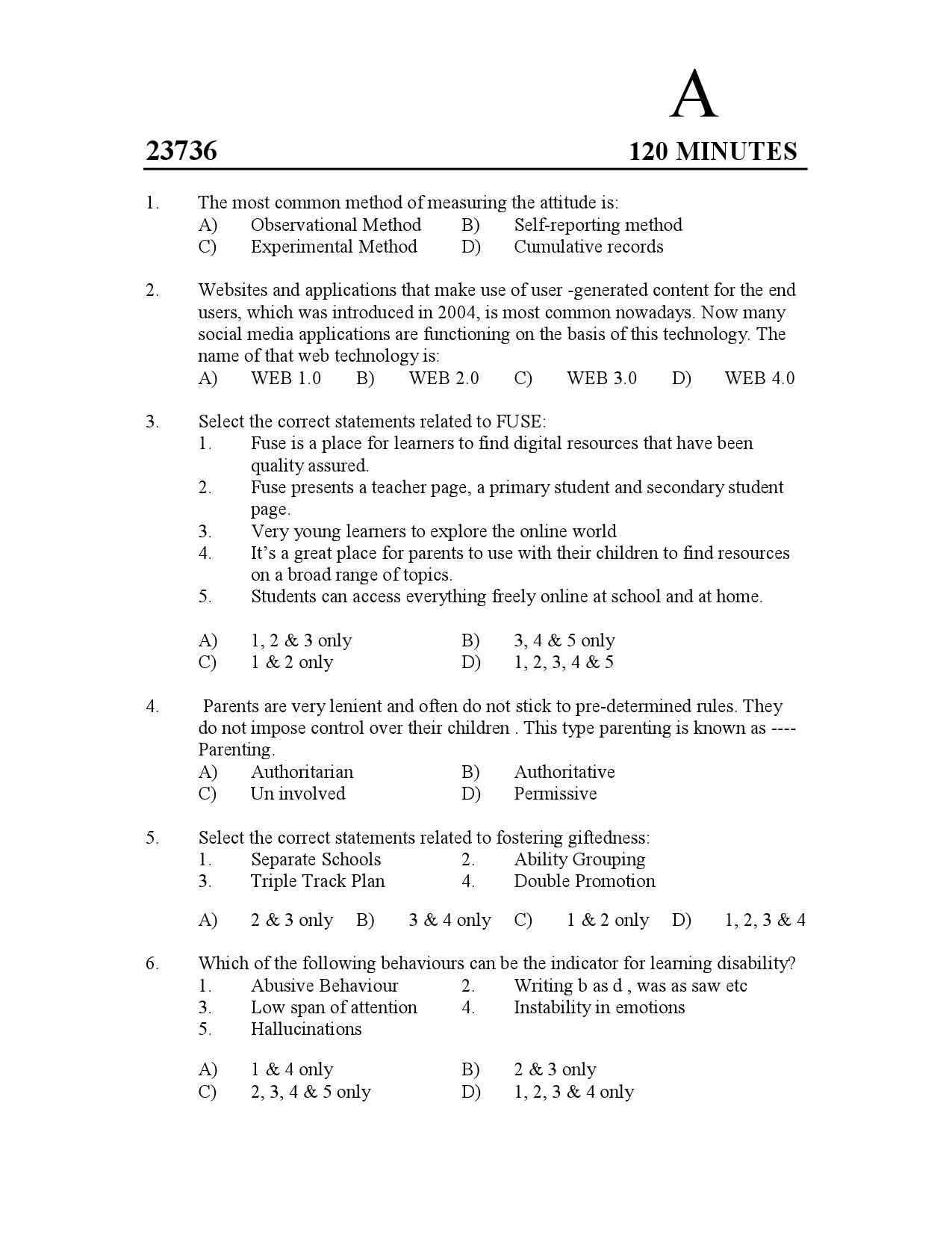 Kerala SET General Paper Exam Question Paper July 2023 1