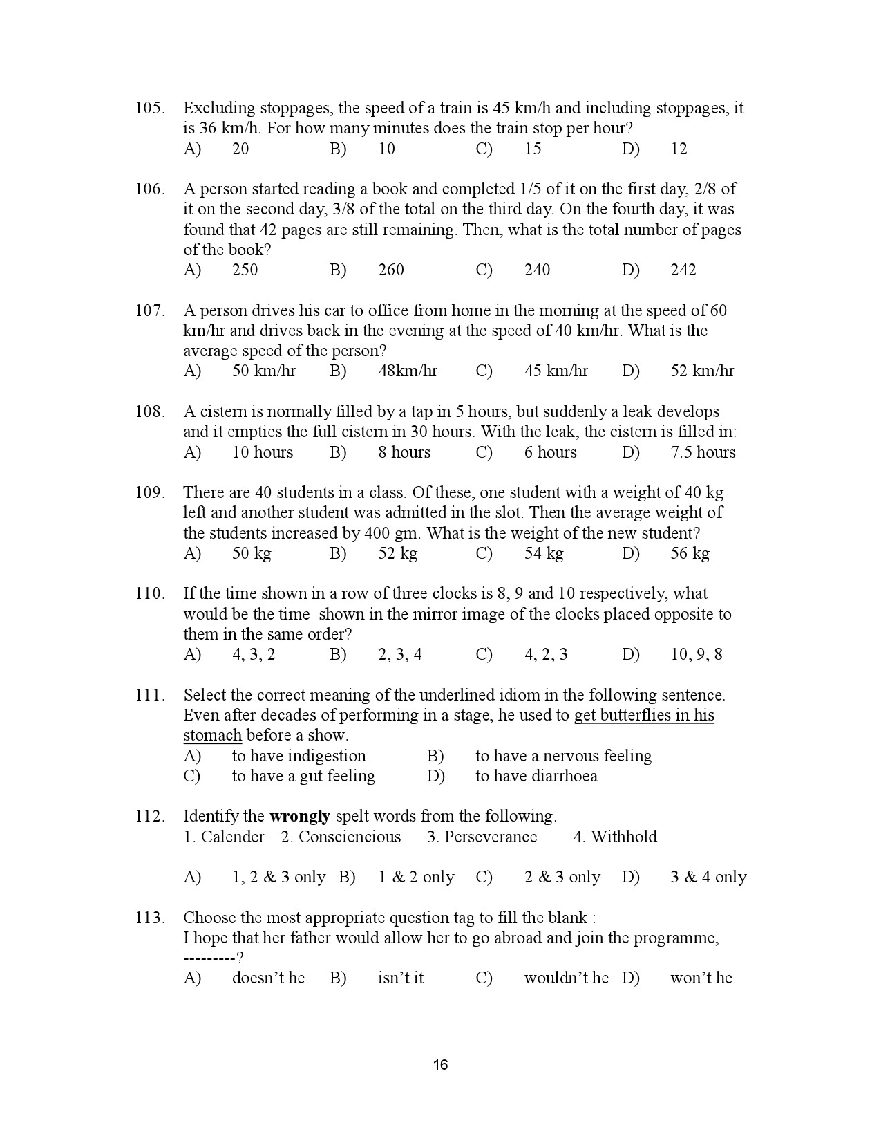 Kerala SET General Paper Exam Question Paper July 2023 16