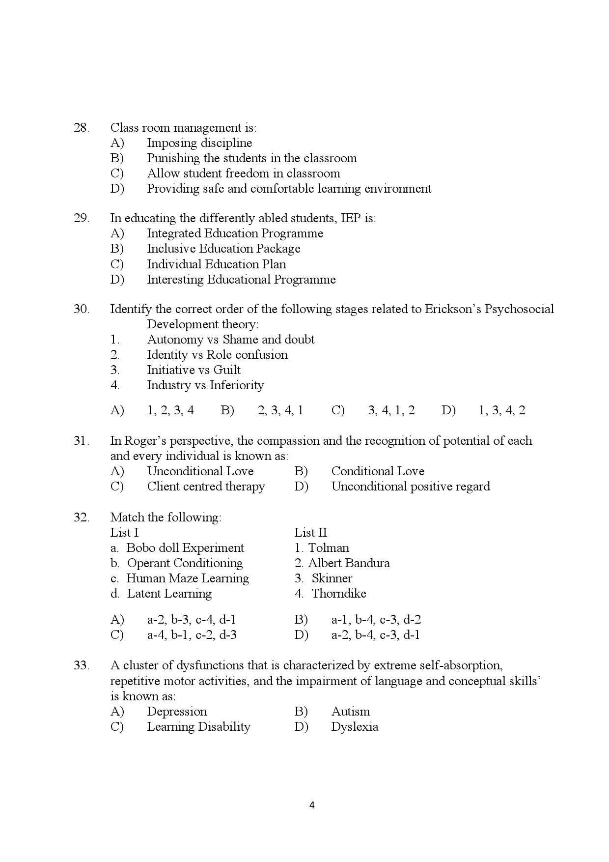 Kerala SET General Paper Exam Question Paper July 2024 4