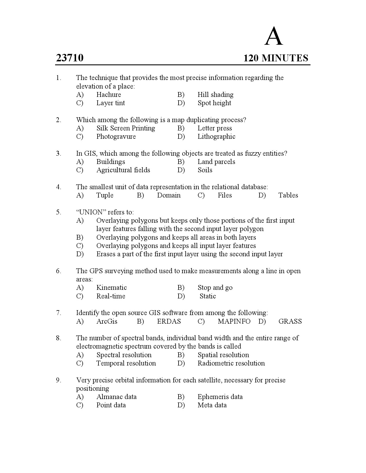 Kerala SET Geography Exam Question Paper July 2023 1