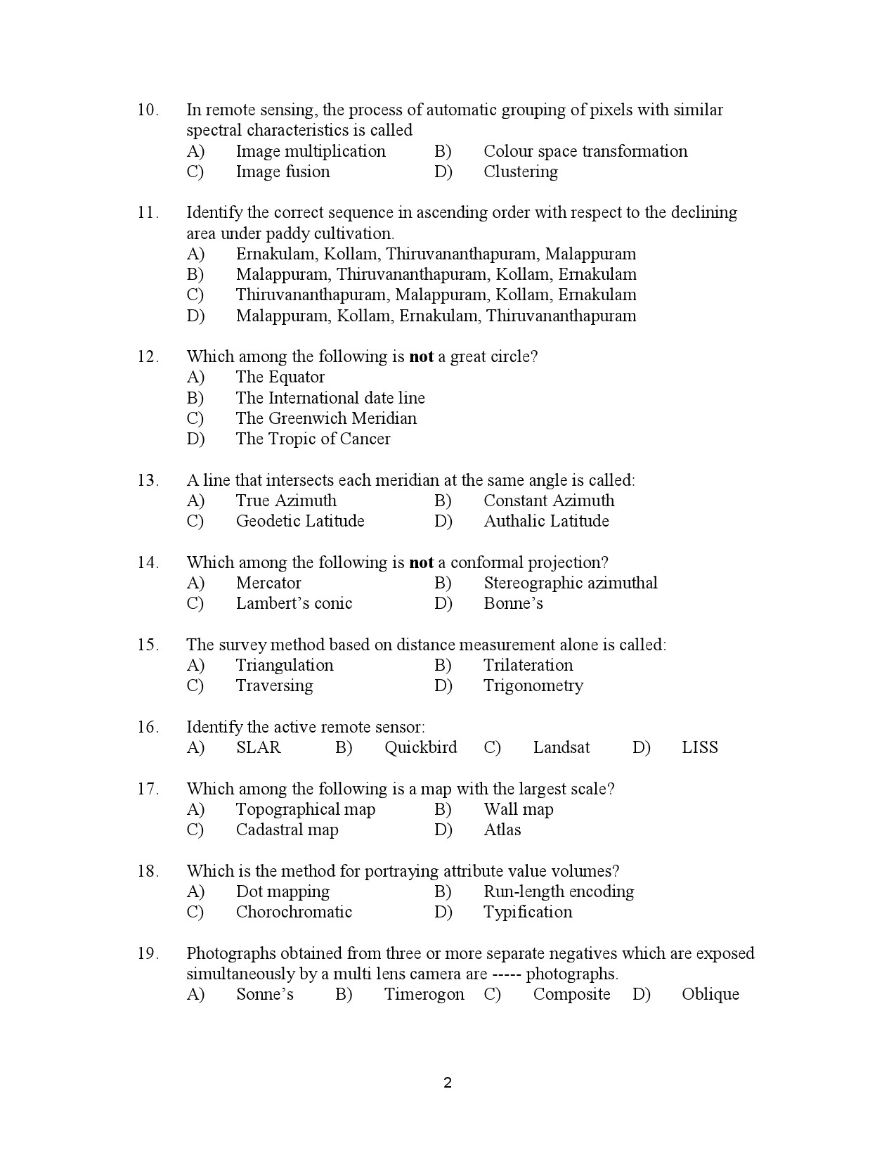 Kerala SET Geography Exam Question Paper July 2023 2