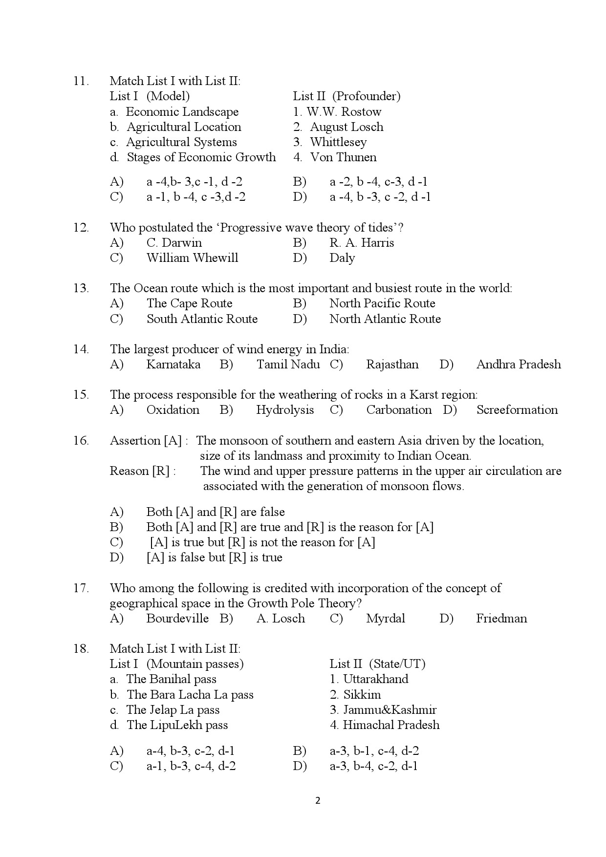 Kerala SET Geography Exam Question Paper July 2024 2