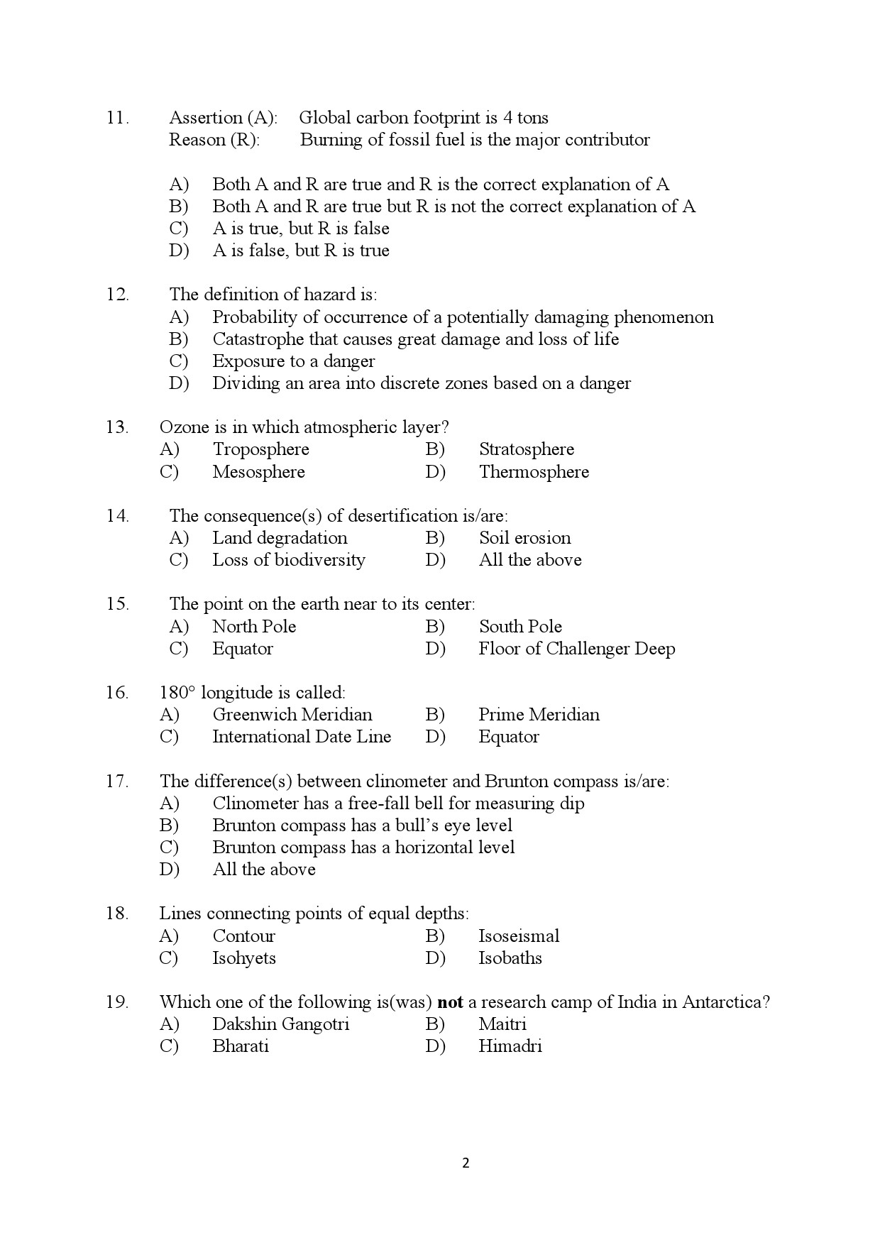 Kerala SET Geology Exam Question Paper January 2024 2