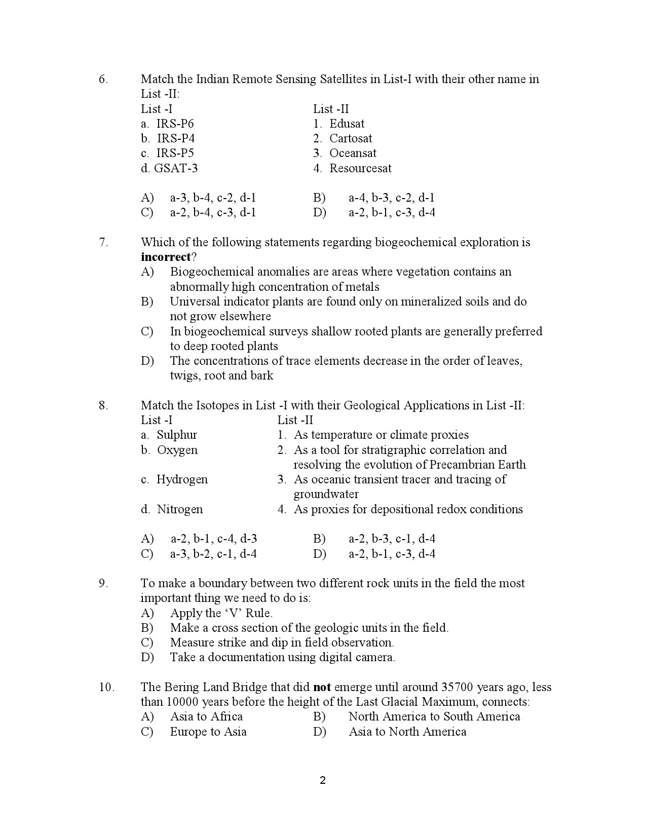 Kerala SET Geology Exam Question Paper July 2023 2