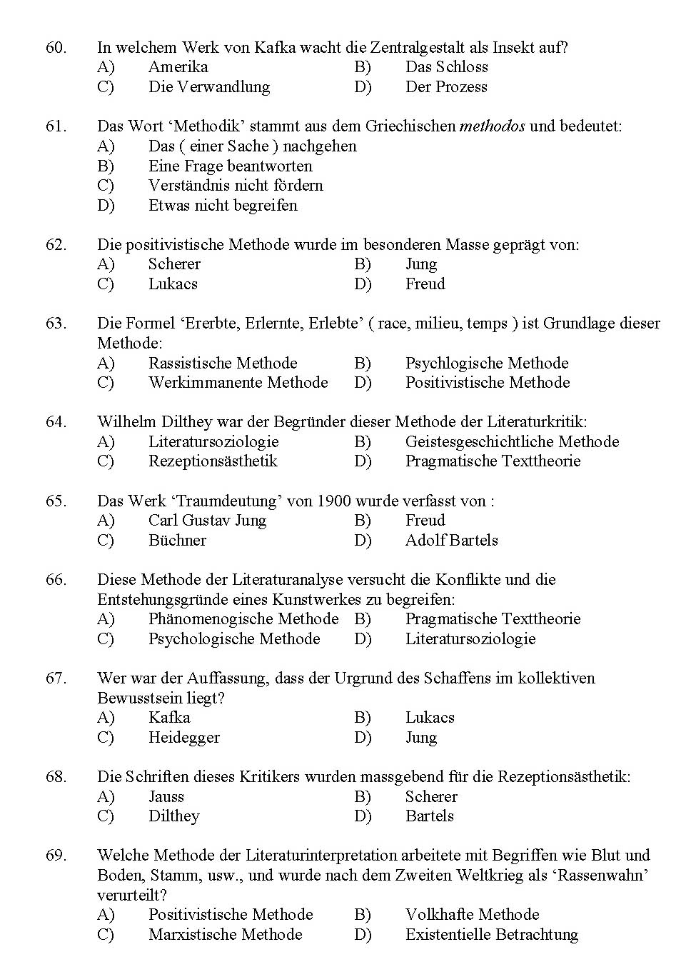 Kerala SET German Exam 2011 Question Code 91112 7