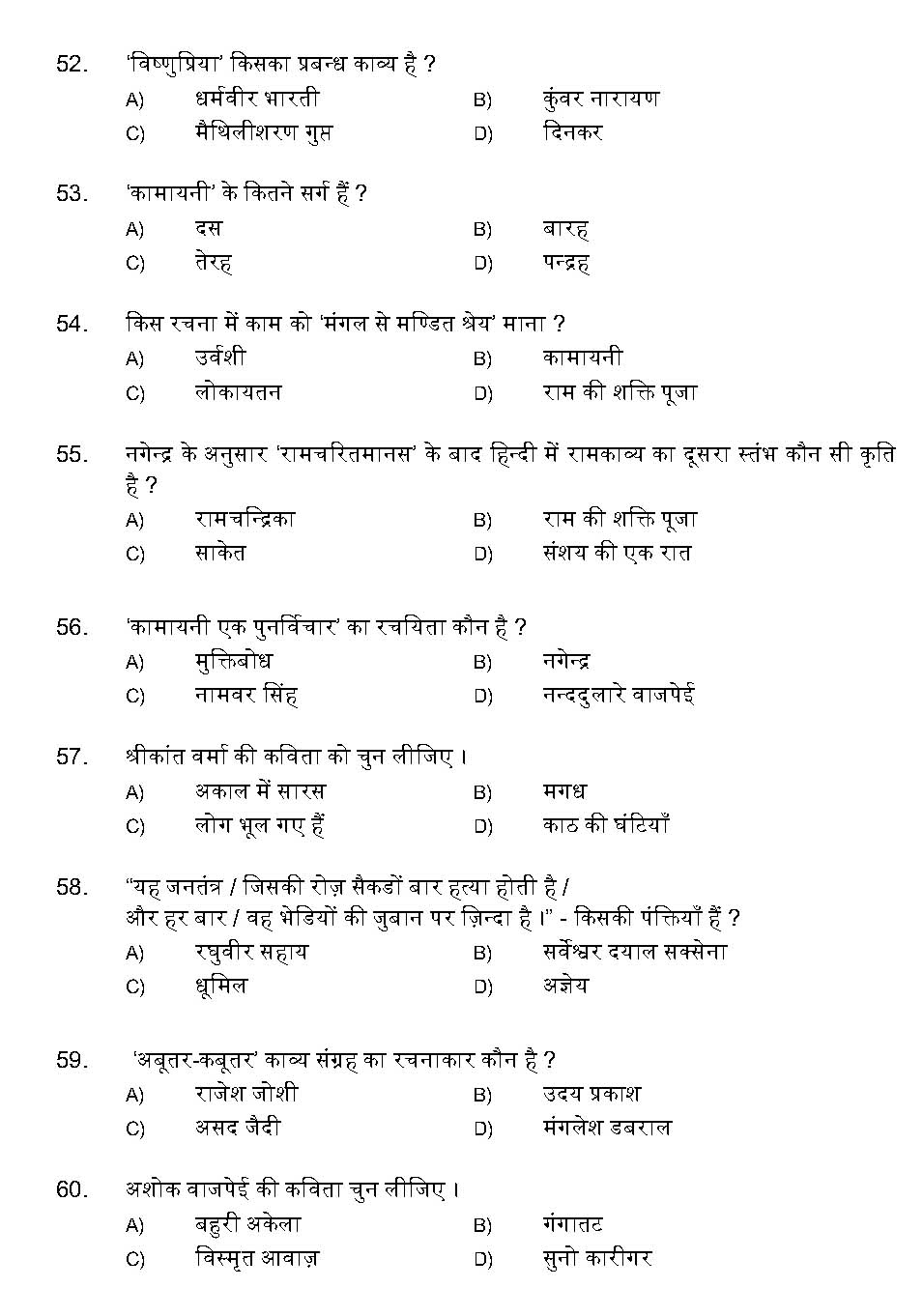 Kerala SET Hindi Exam 2011 Question Code 91113 6