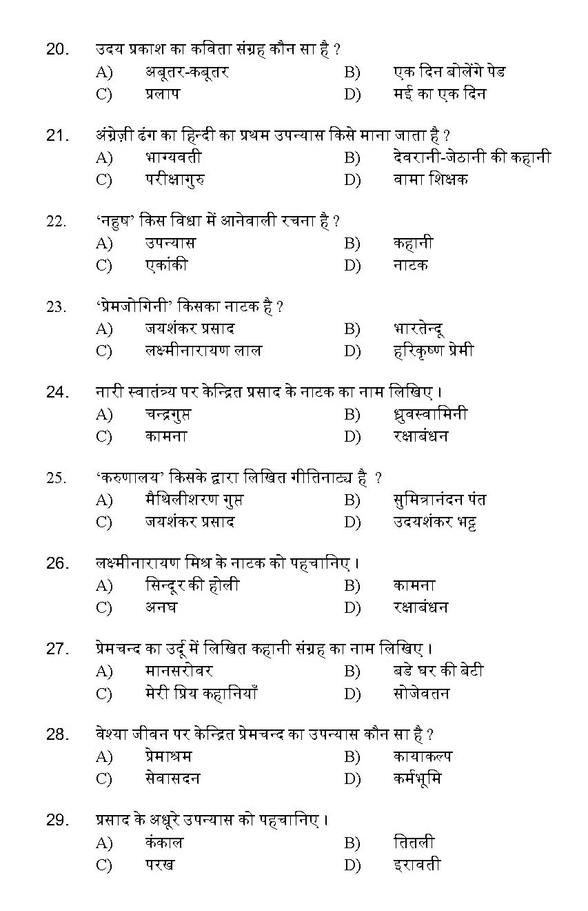 Kerala SET Hindi Exam 2012 Question Code 12913 3