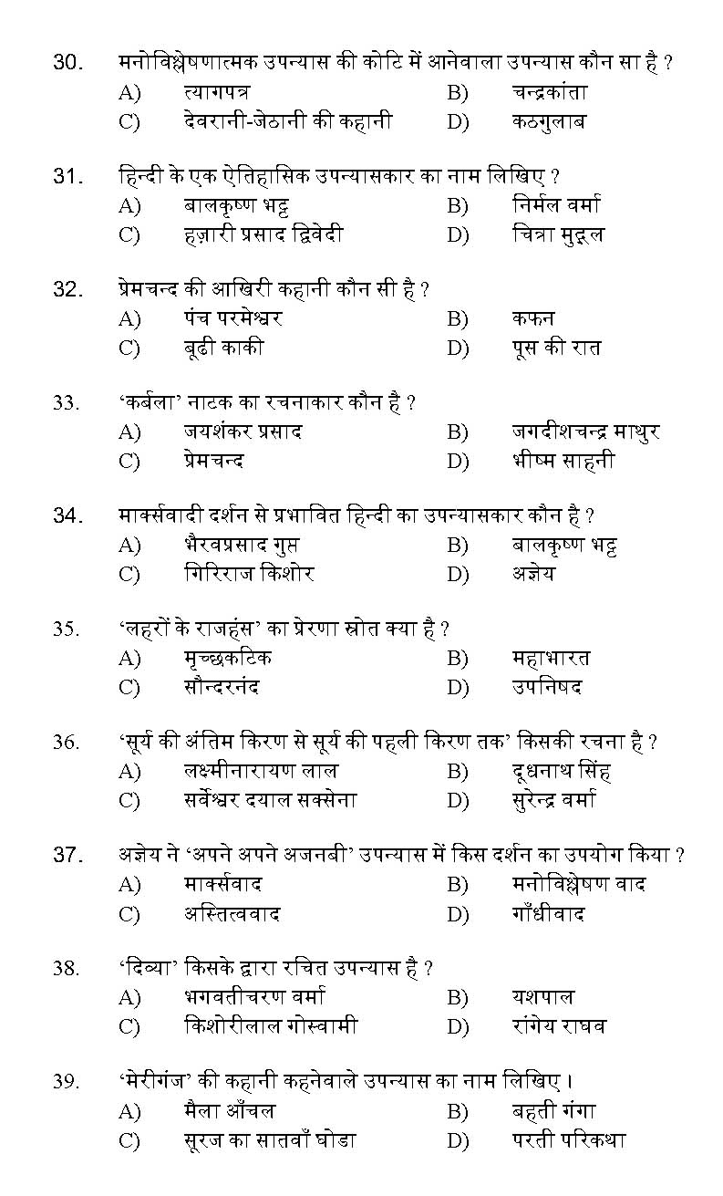 Kerala SET Hindi Exam 2012 Question Code 12913 4