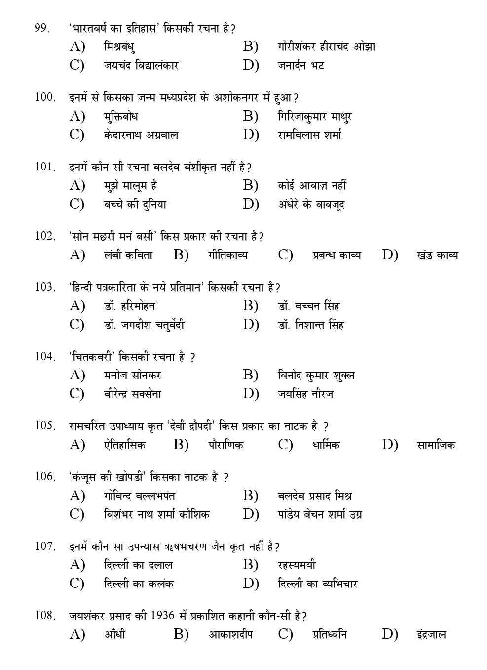 Kerala SET Hindi Exam 2016 Question Code 16613 A 11