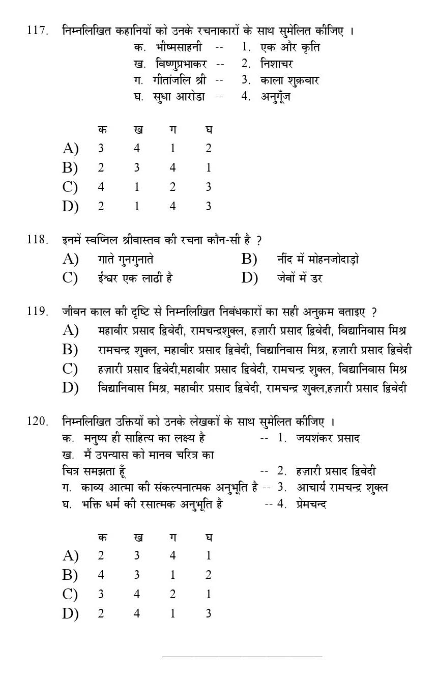 Kerala SET Hindi Exam 2016 Question Code 16613 A 14