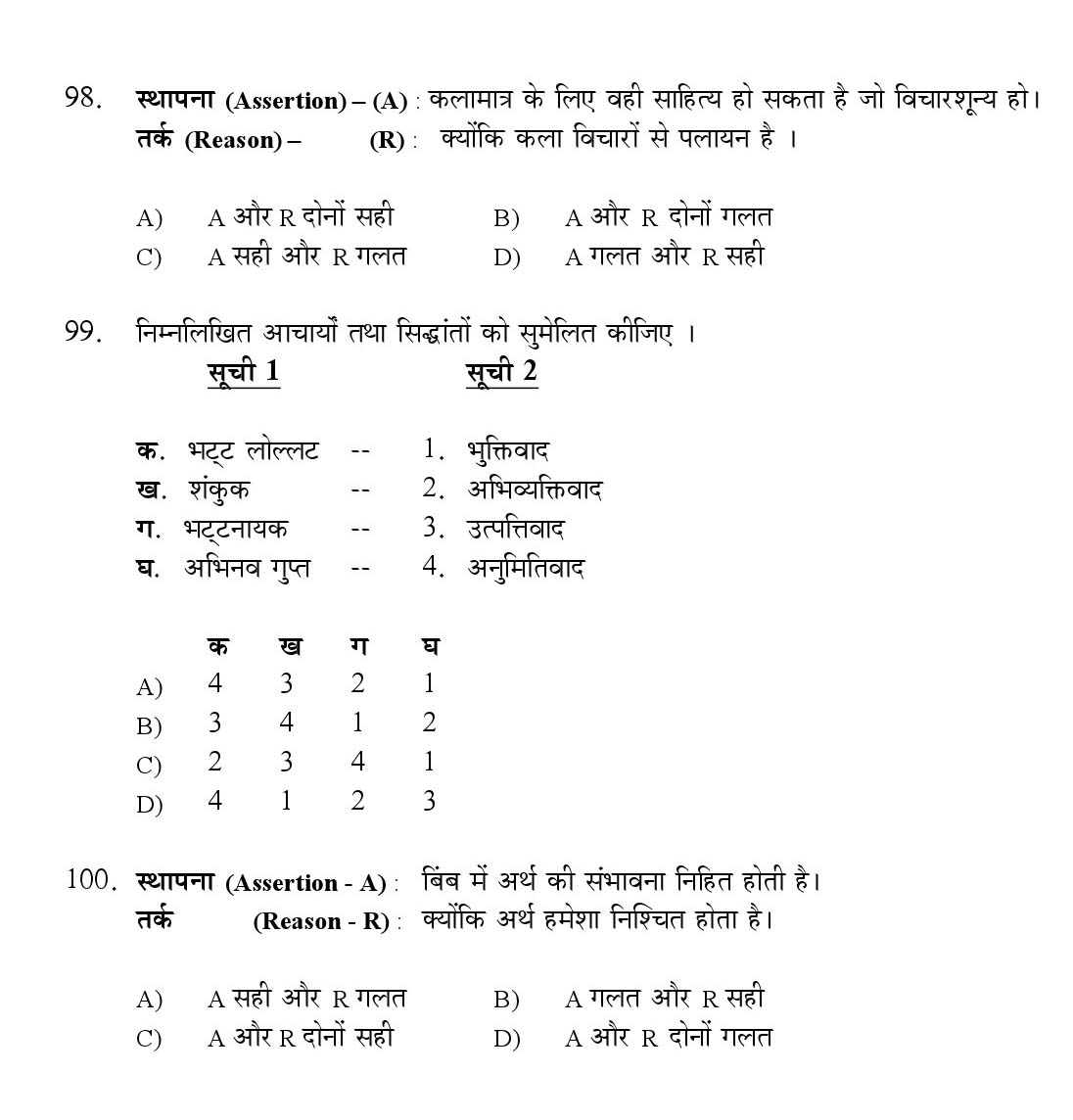 Kerala SET Hindi Exam 2017 Question Code 17813 A 15