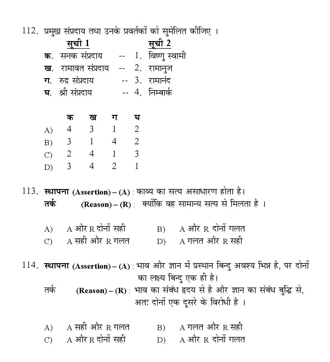 Kerala SET Hindi Exam 2017 Question Code 17813 A 20