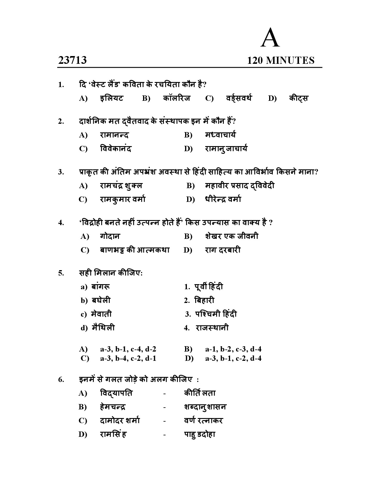 Kerala SET Hindi Exam Question Paper July 2023 1