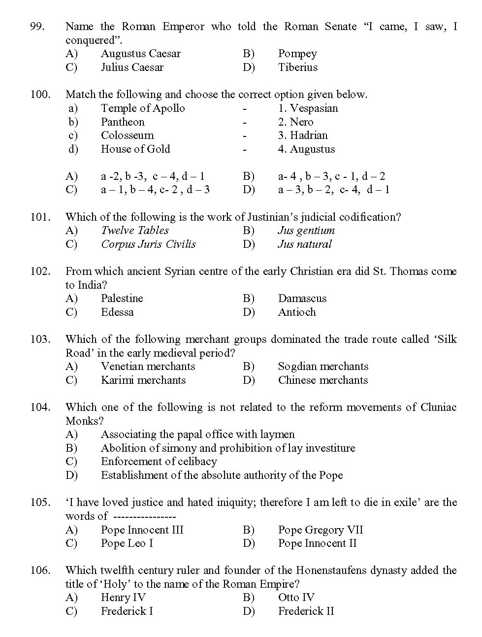 Kerala SET History Exam 2013 Question Code 13614 10