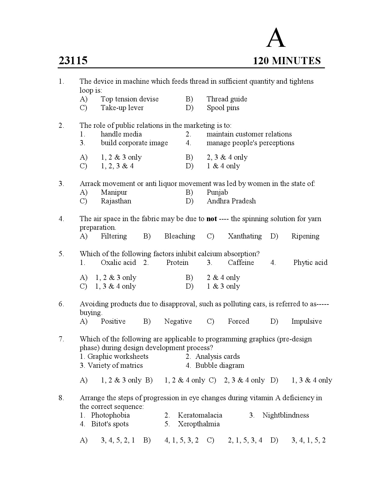 Kerala SET Home Science Exam Question Paper January 2023 1