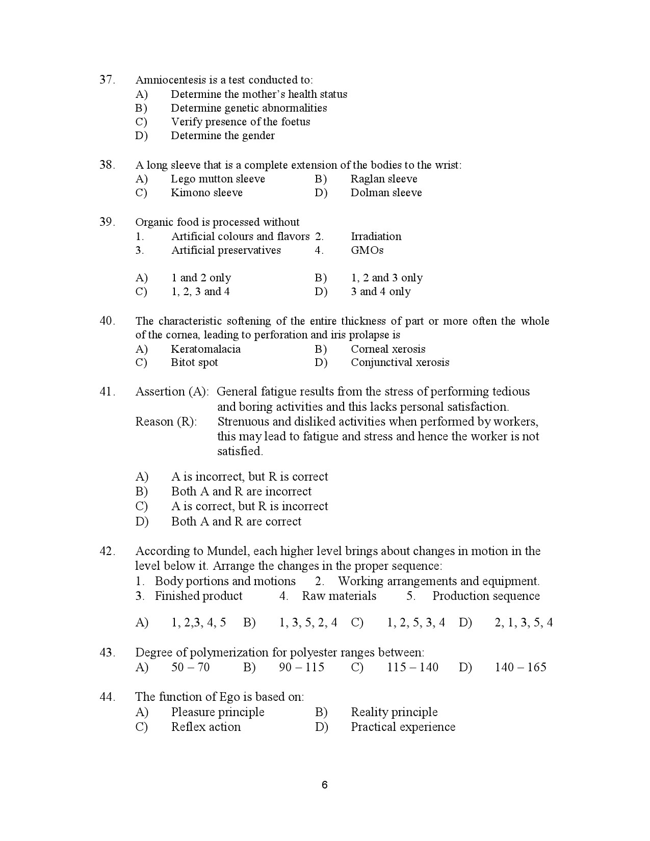 Kerala SET Home Science Exam Question Paper January 2023 6