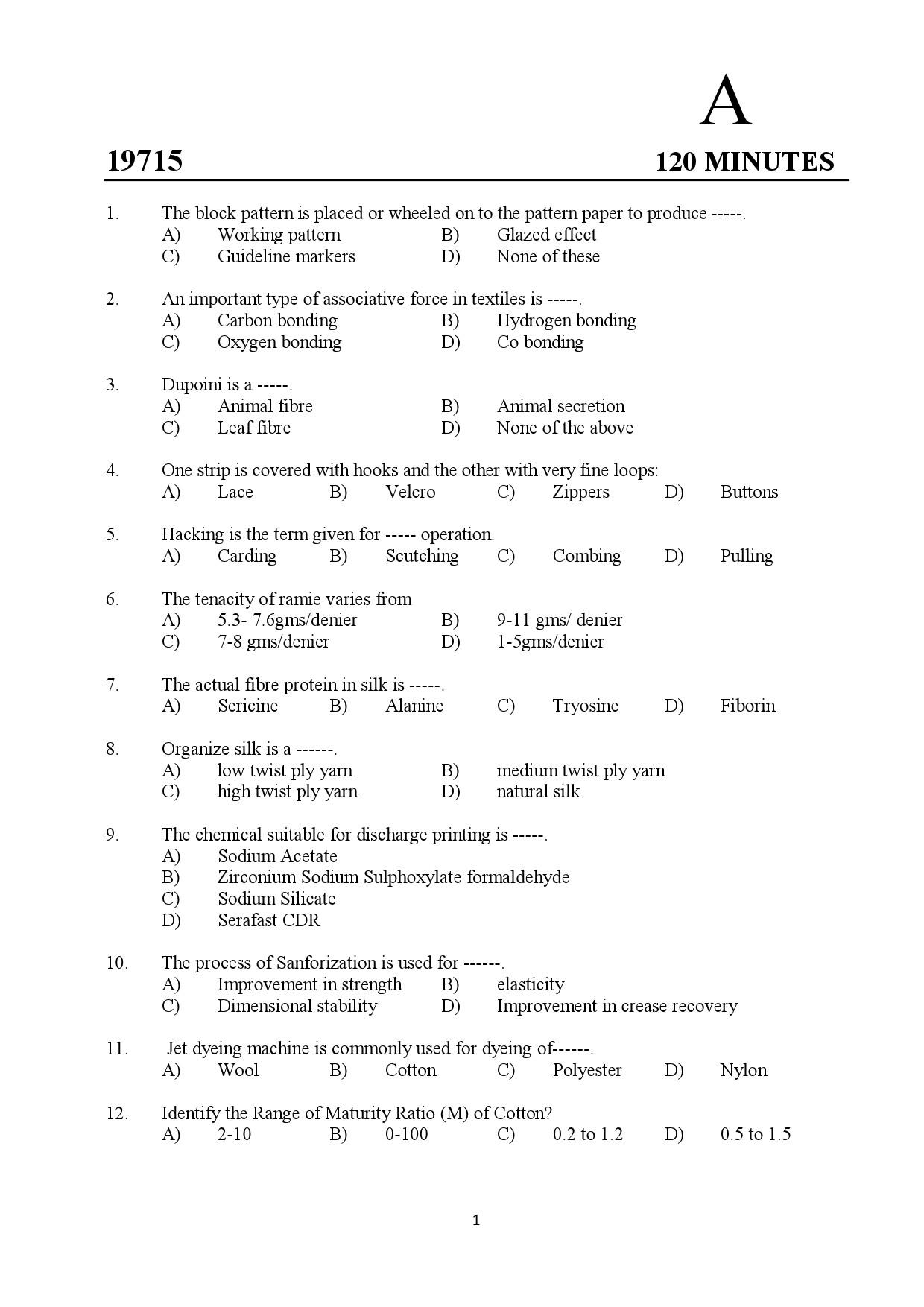 Kerala SET Home Science Exam Question Paper July 2019 1