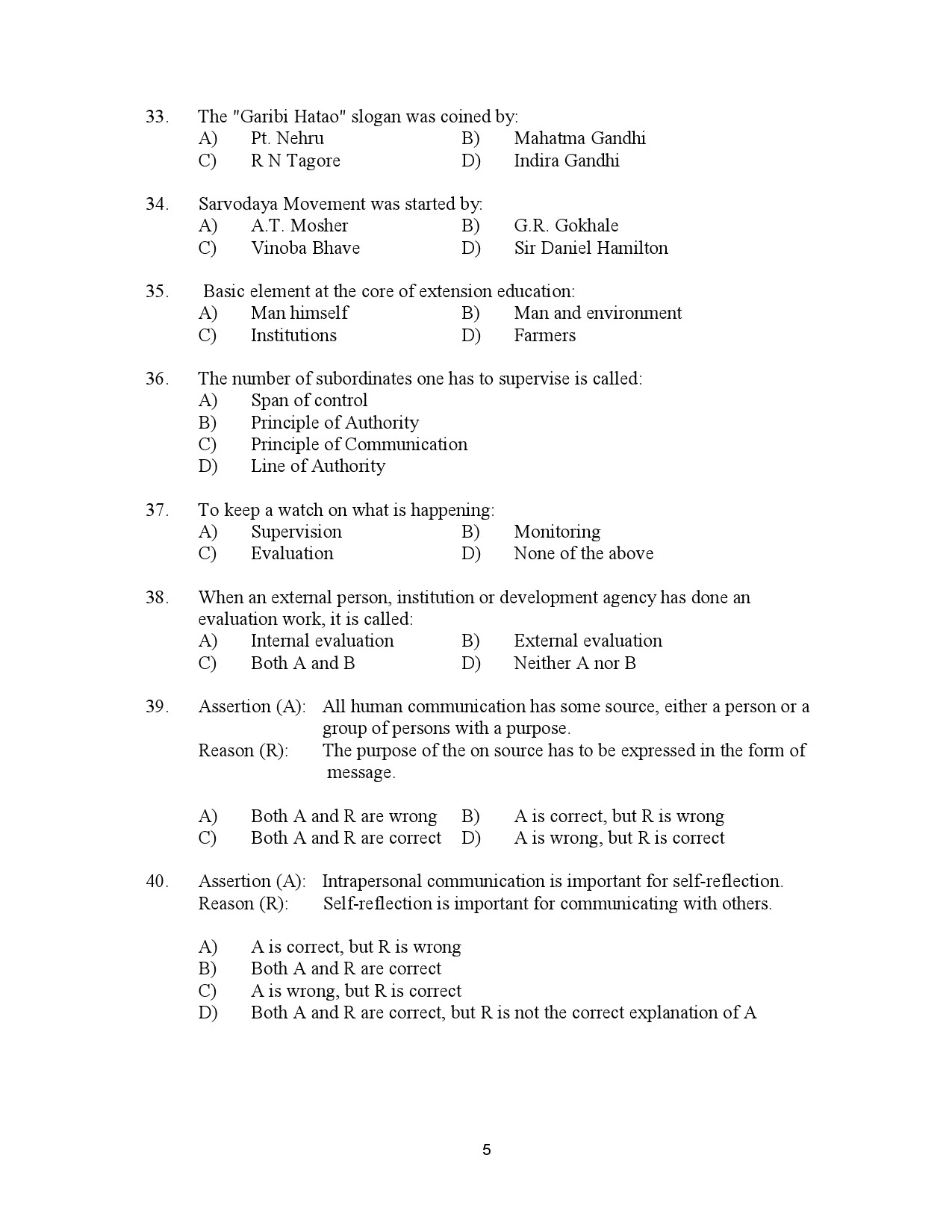 Kerala SET Home Science Exam Question Paper July 2023 5