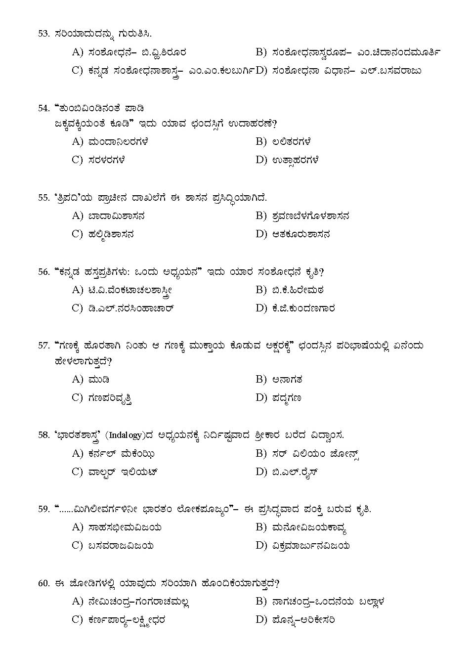 Kerala SET Kannada Exam 2014 Question Code 14218 7