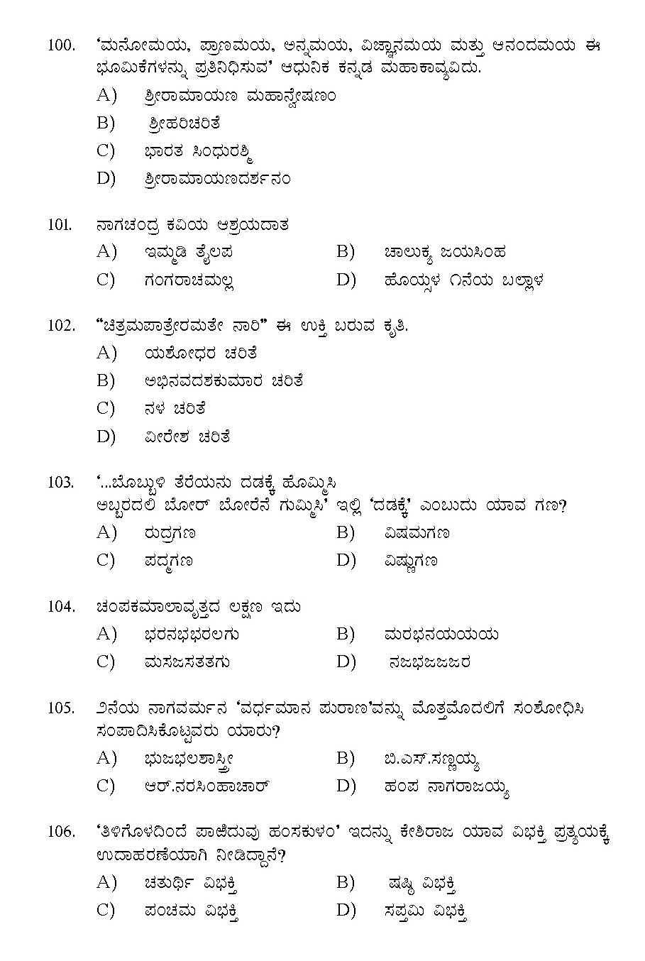 Kerala SET Kannada Exam 2016 Question Code 16118 A 14