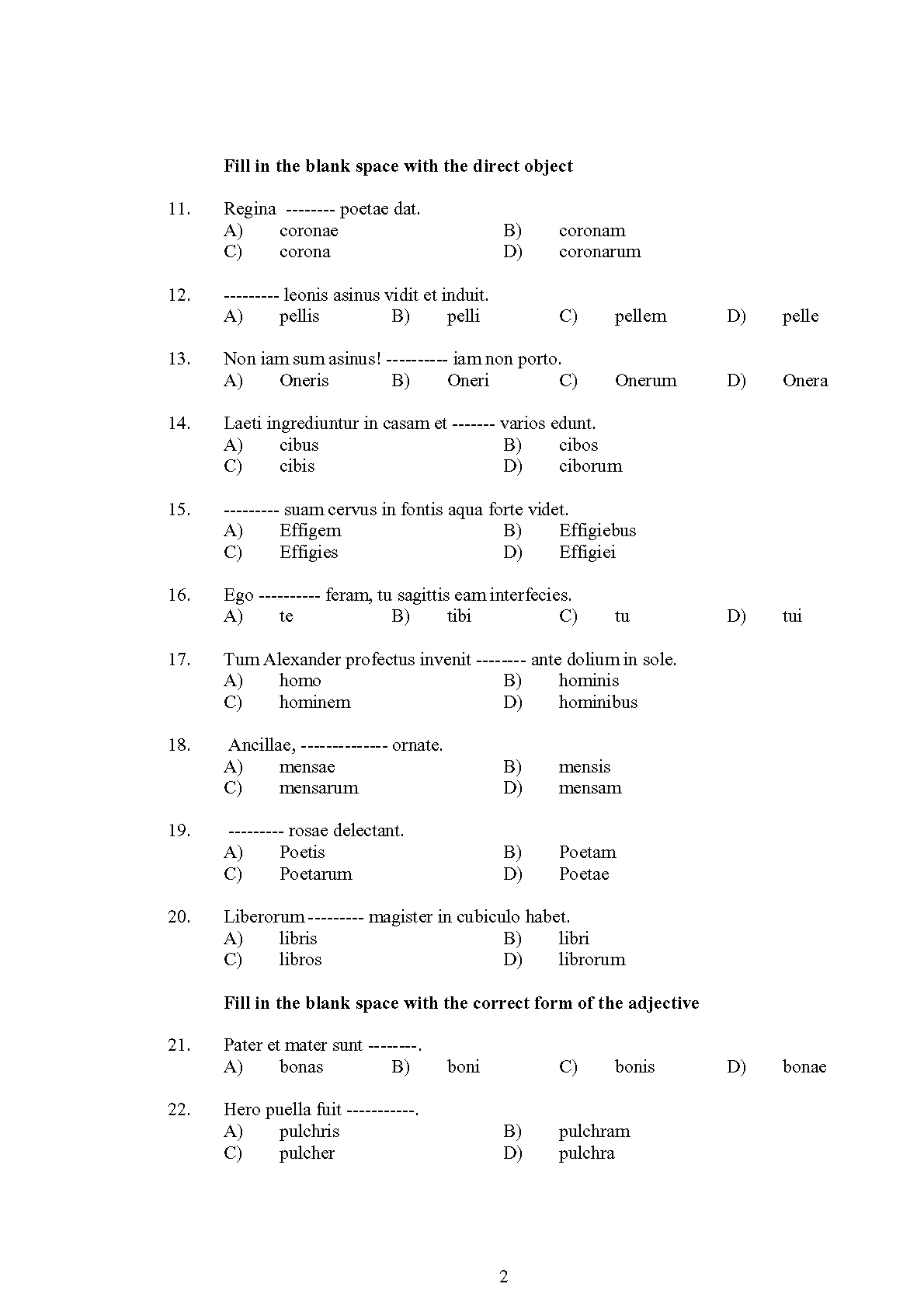 Kerala SET Latin Exam 2013 Question Code 13619 2