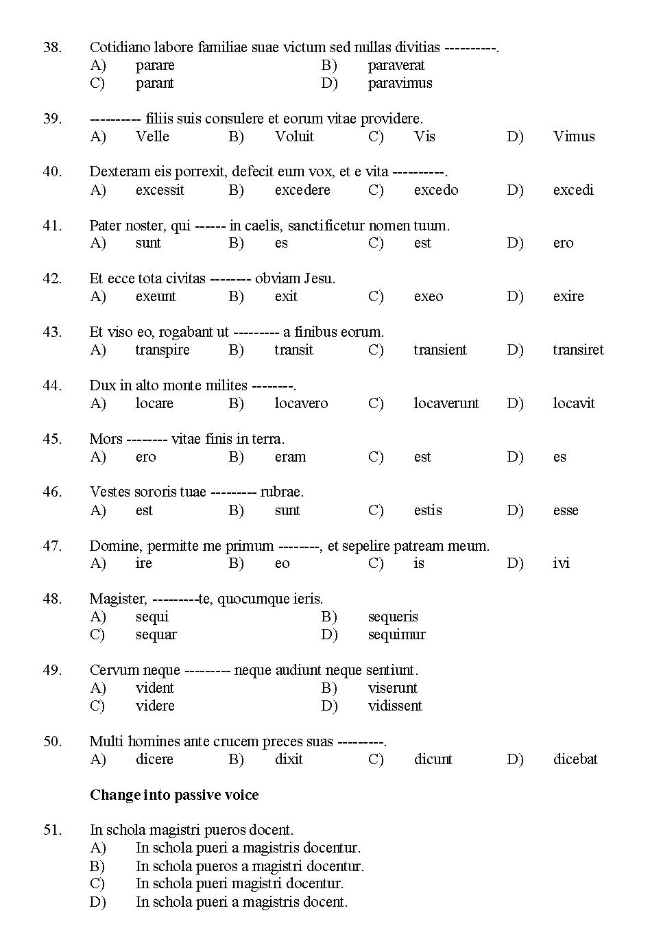 Kerala SET Latin Exam 2016 Question Code 16119 A 4