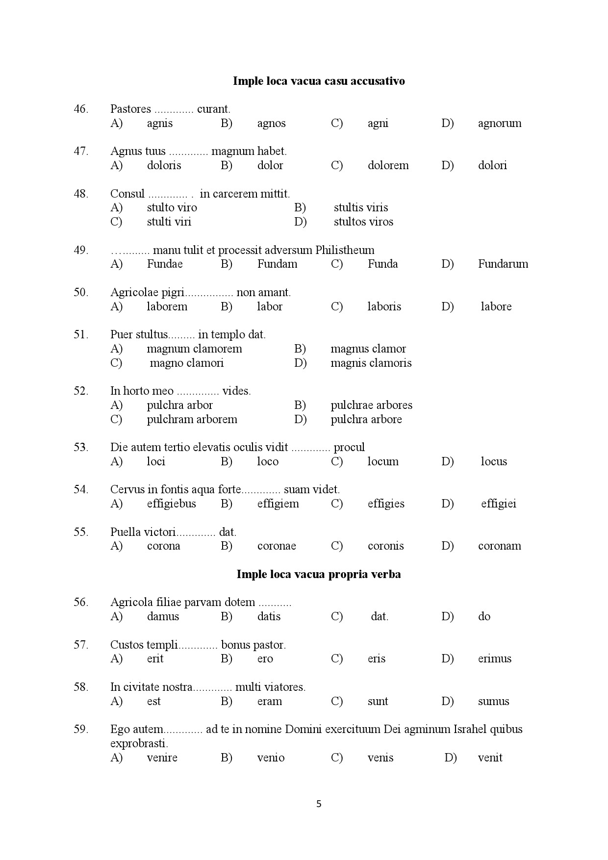 Kerala SET Latin Exam Question Paper January 2024 5