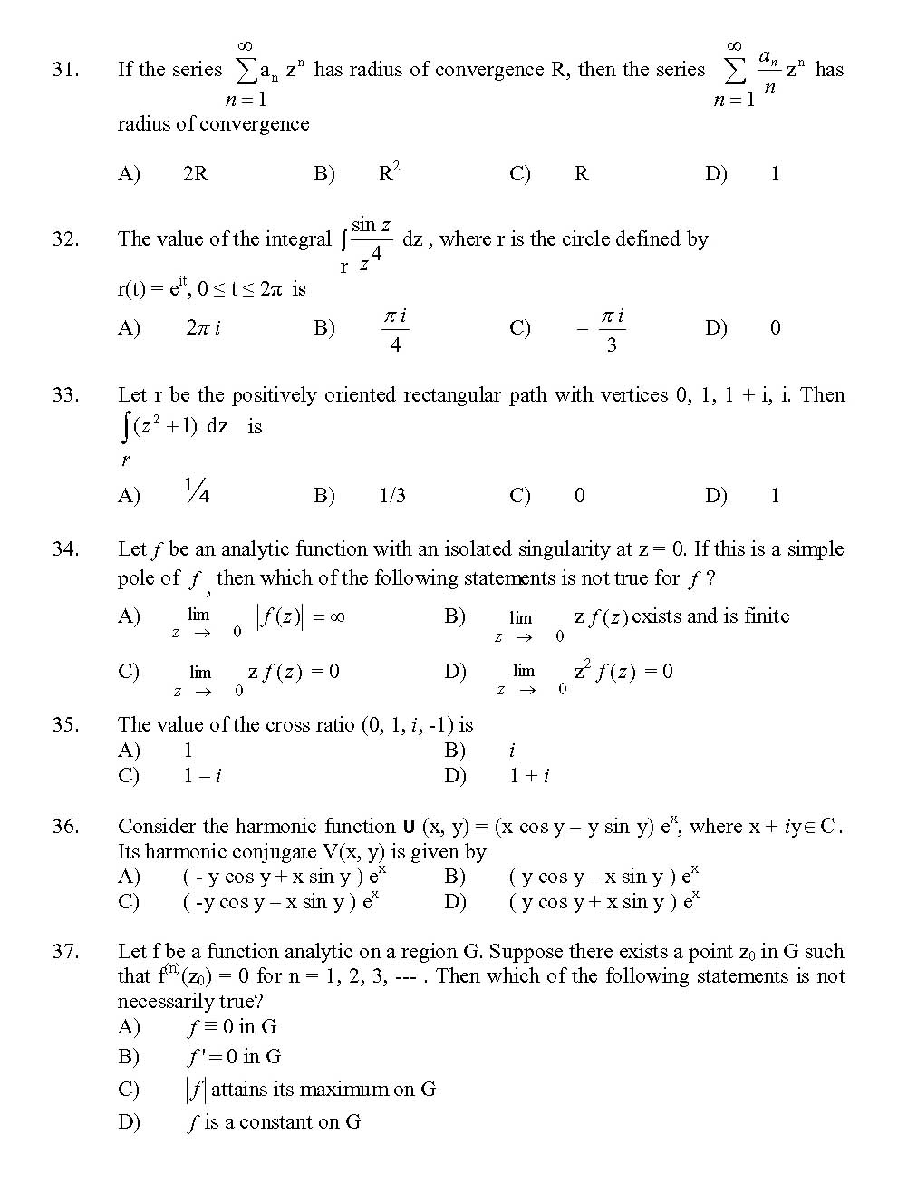 Kerala SET Mathematics Exam 2013 Question Code 13621 5