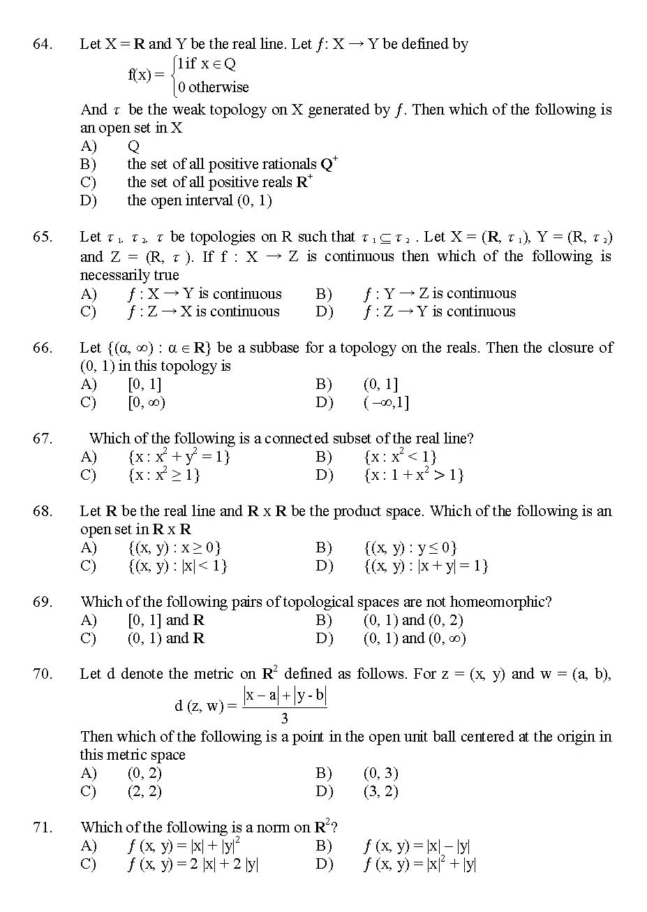 Kerala SET Mathematics Exam 2016 Question Code 16121 A 8