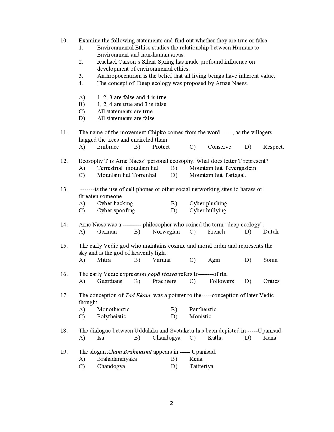 Kerala SET Philosophy Exam Question Paper January 2023 2
