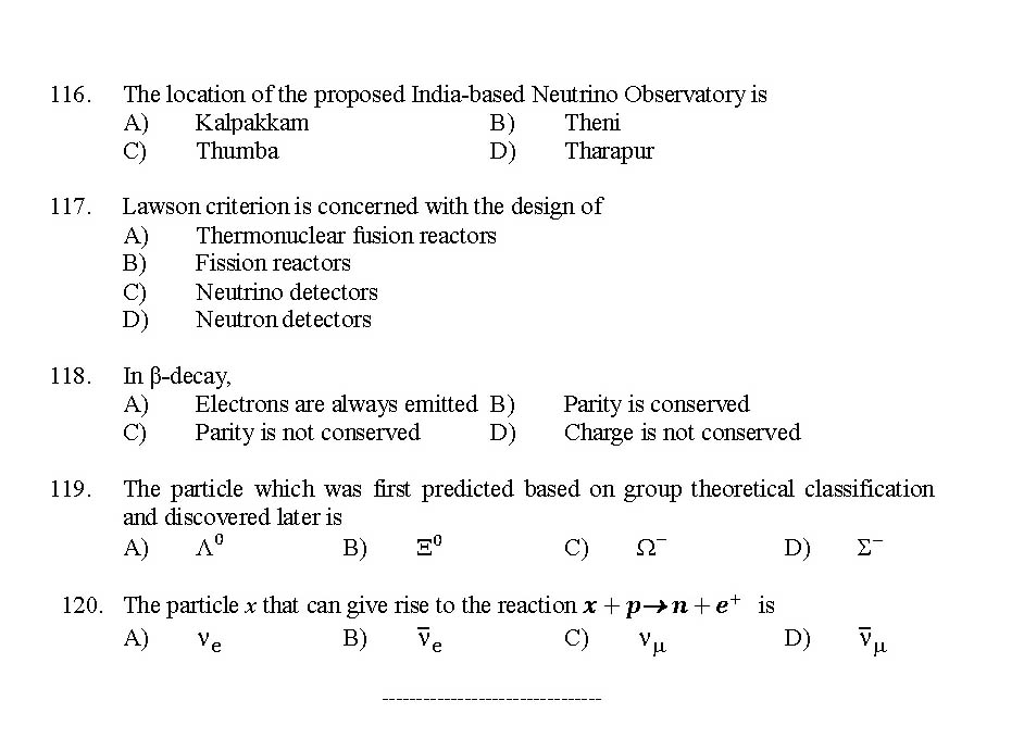 Kerala SET Physics Exam 2015 Question Code 15624 16