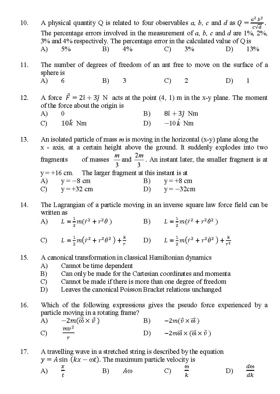 Kerala SET Physics Exam 2015 Question Code 15624 2